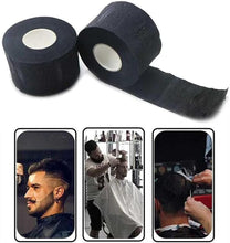 1 Roll Black Barber Neck Strips Disposable Barber Scarf Paper Hairdressing Stretchy Neck Paper Wrap Band for Haircutting Salon Accessories