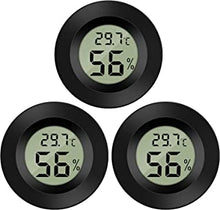 Thlevel 3-Pack Hygrometer Thermometer Digital LCD Monitor Humidity Meter Gauge for Humidifiers Dehumidifiers Greenhouse Basement Babyroom