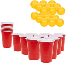 KEPLIN Beer Pong Game - 36pcs Set  Reusable Red Cups and Ping Pong Balls  Fun Adult American Game  Suitable for Bachelor Parties, BBQ, Garden Games, Birthday, Halloween, and Christmas Parties, etc.