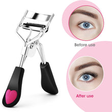 WLLHYF New Eyelash Curler Stainless Steel with Brush False lash Curly Makeup Tool High-Quality Beauty Eyelash Comb Apply for Women and Girls Lashes Curls