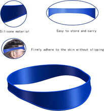 1 Pcs Hair Trimming Guide, Neckline Shaving Template Soft Haircuts Silicone Curved Silicone Haircut Band Curved Silicone Haircut Band Hair Trimming Guide for Men DIY Home Haircut Band (Blue)