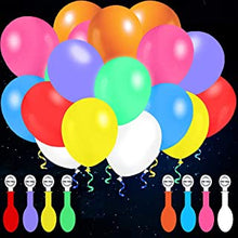 MonqiDirect MonQi 25PCS Led Light Up Balloons,12' LED Balloons Glow in the Dark Party Supplies,Latex Coloured Balloons for Valentines Birthday Wedding Anniversary(Multicolored) (25 Pieces)