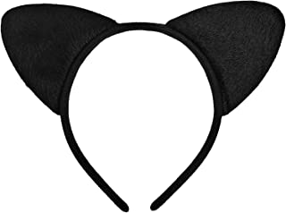 Youngly Black Cat Ears Headband for Ladies,Kids, Girls Fancy Dress Floral Print Cat Hair Band Costume Accessories For Parties Cat Ears Aliceband