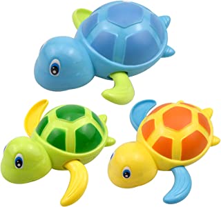 Cozlly 3PCS Baby Bath Toys, Baby Bathtub Toys, Wind up Water Toys Swimming Turtle, Baby Wind Up Bath Toys, Baby Shower Bathtime Fun Water Toys, Clockwork Turtle for Toddlers Boys Girls