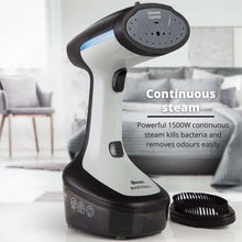 Swan Portable Garment Steamer, Lightweight, Jet Steam, Cloth Friendly Ceramic Coated Steam Panel, Removes Bacteria and Odours, 1500W, 300ml Water Tank, 25 g Steam Rate, SI12022N, Black