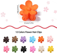 YEJAHY 12 PCS Flower Hair Claw Clip,Matte Non Slip Strong Hold for Women Thin and Thick Hair,Hair Accessories For Women Girls Gifts,12 Colors