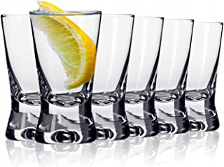 Galvog® Shot Glasses 25ml | Set of 6 Shot Glasses | Heavy Base Shot Glasses