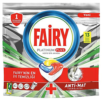 Fairy Platinum Plus 13 Washer Dishwasher Detergent Capsule / Tablet Fragrant Lemon