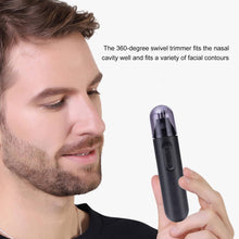 1 Piece Men's Nose Hair Trimmer, Multifunctional Shaving Nose Hair Trimmer, Waterproof Hair Trimmer, Painless Eyebrow and Facial Hair Trimmer for Men Women (Black)
