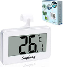 2 Pack Refrigerator Thermometer Suplong Digital Waterproof Thermometer Easy Readable LCD Display Reading Perfect for Indoor Outdoor Home Restaurants Bars Cafes (White)