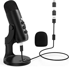USB Microphone,ZealSound Condenser Microphone PC, W/Lightning adapter for iPhone, Gaming Mic with Echo Mute for PS 4&5,Vocal,ASMR,Recording,Podcasting, Streaming,YouTube Podcast on Phone Mac Windows