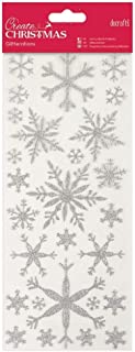 docrafts Glitterations Silver Snowflake Stickers, 0.06 x 11.01 x 29.24 cm