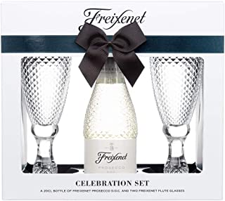 Freixenet Prosecco Celebration Gift Set with Cut Glass Flutes by Blue Tree Gifts