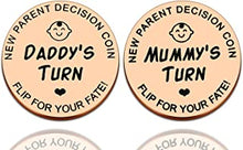 New Parents Decision Coin,Gifts for Mum Dad,Newborn Baby Gifts,New Mum Gifts,Flip Coin Decision,Funny,Birthday,Anniversary,Stainless Steel (Rose Gold)