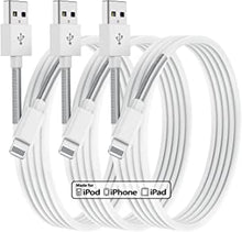 (３Pack) Apple iPhone Charger Cable 3M Apple MFi Certified Original USB a to Lightning Cable 10 ft, 2.4A Extra Long iPhone Charging Lead for iPhone 13 11 11Pro X XS XR XS Max 8 7 6 iPad (White)
