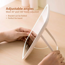 NEZZOE Makeup Mirror Touch Screen Lighted up Mirror with LED Brightness Adjustable Portable USB Rechargeable