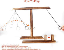 Frunimall Wooden Hooks Ring Toss Game, Toss Hook and Ring Toss Battle Game Handmade Wooden Ring Toss Hooks Fast-paced Interactive Game for Home Bars Hen Party Games (M)