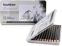 Liquidraw Drawing Pencils Set of 12, Graded Pencils For Artists, Sketching, Art, Sketch (8B-2H) Graphite Hard & Soft Pencil Set