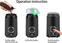 DR MILLS DM-7441 Electric Dried Spice and Coffee Grinder, Blade & Cup Made with SUS304 stianlees Steel(Black