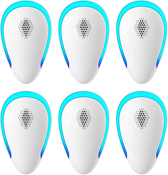 URSFO Ultrasonic Pest Repeller 6 Packs, 2022 Newest Electronic Pest Repellent Indoor Plug in Bug Repellent for Pest Control Mosquito, Spider, Mice, Ant, Insects, Roaches, Rodent