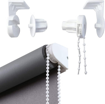 Roller Blind Fittings,25mm Child Safe Plastic Spare Roller Blind Replacement Repair Kit ,Curtain Roller Blind Accessories with Beaded Chain Spare Kit for Curtain Rods/Blackout Roller Blind Brackets