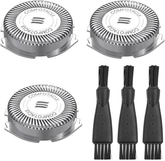 SRunDe 3 SH30/50/52 Shaver Replacement Heads Compatible with S1000 S3000 S5000 Series Electric Replacement Heads with Pointed Blade Razor Accessories with 3 Shaver Cleaning Brush