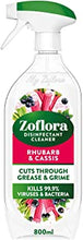 Zoflora Rhubarb & Cassis Spray 800Ml, Disinfectant Cleaner Spray, Antibacterial Surface Cleaner, Bathroom Cleaner Spray