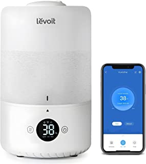 LEVOIT Humidifiers for Bedroom 3L, Top-Fill Cool Humidifier for Baby Room & Home, Smart Control with Humidity for Plants, Quiet Operation with Auto Mode, Essential Oil, Shut-Off, Up to 25H for 27 ㎡