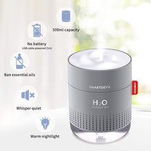 SmartDevil Humidifiers 500ml Cool Mist Humidifier Air Humidifier Whisper Quiet USB Humidifier with Night Light, Waterless Auto Shut-Off, for Home Baby Bedroom, Yoga, Office, Travel