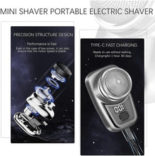USB Mini Shaver, Mini-Shave Electric Shaver, Portable Electric Face Shaver, Electric Razor Beard Shavers for Men, USB Rechargeable Shaver for Home, Car, Travel, Men's Gift