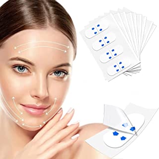 DADYOUPIN face lift tape 50pieces, instant makeup face lift tool for concealing facial wrinkles Double chin lifts loose skin, face lifting tape jaw exerciser face tape lift skin tape.