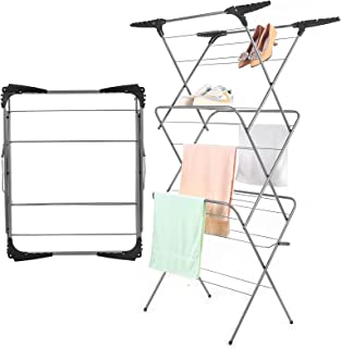 Rainberg 3-Tier Clothes Airer, Indoor Outdoor Clothes Airer/Drying Rack with 20m Washing Line Drying Space. (20m Airer)
