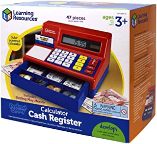 Learning Resources LSP2629-UK Pretend & Play Calculator Cash Register (UK Currency), Multicoloured