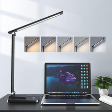 One Fire LED Desk Lamp,15 Modes LED Desk Light,LED Lamp,Dimmable Reading Lamp,500 Lumen Desk Lamps Office,Adjustable LED Table Lamp,Black Desk Lamps for Study Lamp,Reading Lamps for Bedside Table