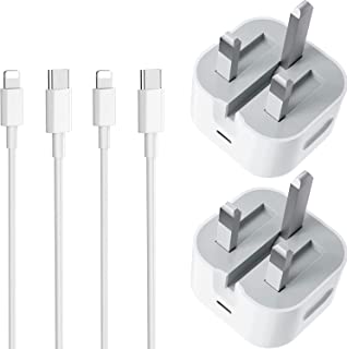 2 Pack iPhone USB C Fast Charger, [Apple MFi Certified] 20W PD Type C Power Block Wall Charger Plug Adapter with 6.6FT USB-C to Lightning Cable Compatible with iPhone 12 14 13 Pro Max iPad