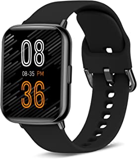 ASWEE Smart Watch, Full Touch Screen Fitness Tracker with Sleep Monitor, Step Counter, Notification Reminder, and IP68 Waterproof for Men Women Kids Black