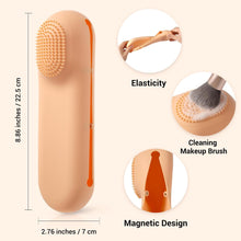 WLLHYF Makeup Brush Holder Travel Silicone Makeup Brush Case Portable Cosmetic Soft Sleek Makeup Tools Organizer for Travel Small or Medium Brushes