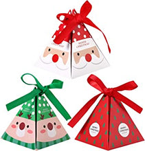 YeahiBaby 30PCS Christmas Paper Boxes Treats Candy Chocolate Goodies Boxes Christmas Party Supplies (Santa Claus, Elk, Christmas Tree)