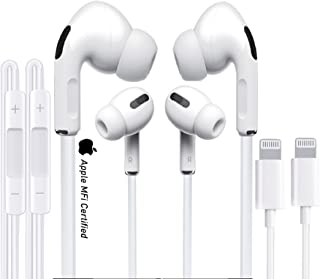 2 Pack Apple Wired Earphone Lightning Connector, iPhone In-Ear Headphones,[Apple MFi Certified] HiFi Audio Stereo Noise Isolating Earbuds with Mic+Volume for iPhone 13/13 Mini/12/SE/11/XS Max/X/XR/8/7