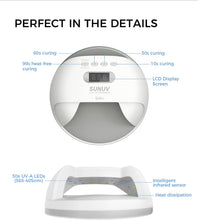UV Led Nail Lamp 48W SUNUV UV Light for Gel Nails with Double Power Design,4 Timer Setting, Lcd Display,Painless Curing,Over-Temperature Protection SUN7