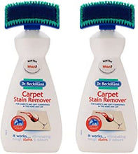 2 x Dr. Beckmann Carpet Stain Remover with Brush Perfect for Carpets and Soft Furnishings 650ml