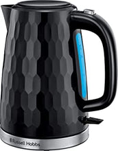 Russell Hobbs 26051 Cordless Electric Kettle - Contemporary Honeycomb Design with Fast Boil and Boil Dry Protection, 1.7 Litre, 3000 W, Black