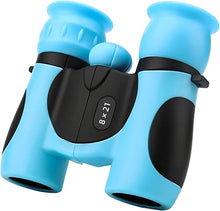 FAJIA Binoculars for Kids 8x21 High-Resolution Kids Binoculars Gift Set for Boys Girls Portable Kids Binoculars for Bird Watching Hiking Hunting Outdoor Games Blue