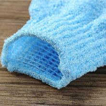 1 Pair Bath Gloves for Shower Exfoliating Wash Gloves for Body (Blue)