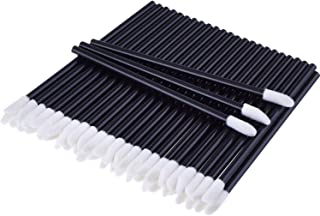 200 Pcs Disposable Lip Brushes Make Up Brush Lipstick Lip Gloss Wans Applicator Tool Makeup Beauty Tool Kits (Black)