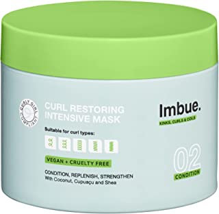 Imbue Curl Restoring Intensive Hair Mask - Protein Rich Deep Hair Conditioner, Vegan and Curly Girl Friendly , Paraben Free 300ml