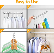 10 Pack Space Saving Hanger,Metal Magic Clothes Hangers, Stainless Steel Closet Wardrobe Magic Hangers for Clothes Trouser Coat Portable Durable