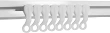 Curtain Glider Hooks White Plastic Curtain Hook, Pack of 50