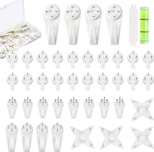 42 Pack Non-Trace Picture Hooks,Hardwall Drywall Picture Hanging Hook Photo Frame Hanger Hook Set for Hanging Paintings Wedding Photos Mirror Wall Studs