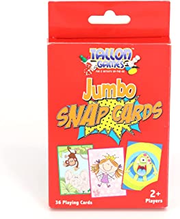 36 Jumbo Snap Playing cards, Cute Design Styles, Matching Pairs Game, Great Memory Boosting Activity and Ideal Screen Free Fun, Also Perfect Size for Travel